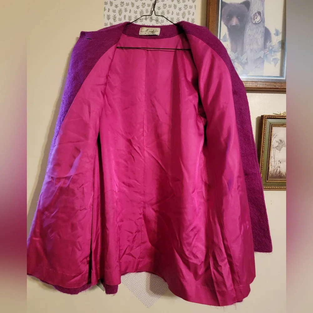 Vintage | Dark Pink Wool Jacket - Picture 5 of 9